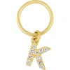 Bony Levy Icon Pavé Diamond 'k' Charm In Gold