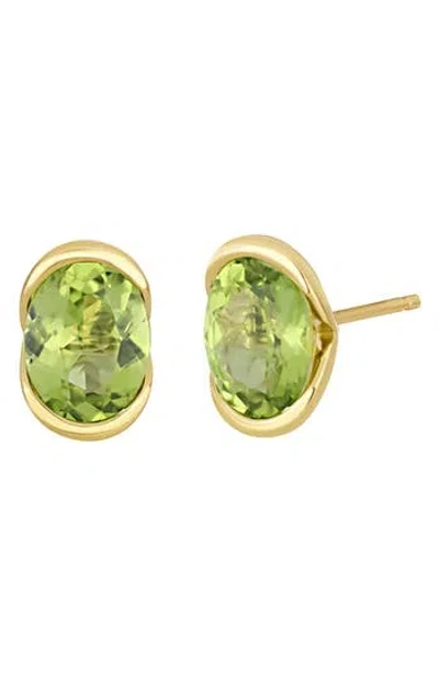 Bony Levy Iris 14k Yellow Gold Peridot Stud Earrings