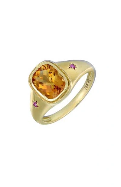 Bony Levy Iris 18k Yellow Gold Citrine & Spessartite Ring