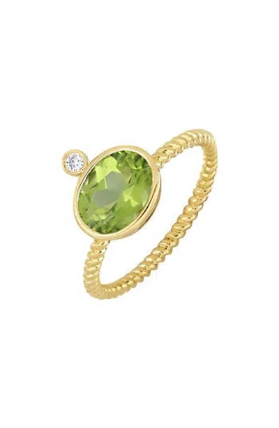Bony Levy Iris 18k Yellow Gold Peridot & Diamond Ring