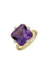 Bony Levy Iris Amethyst & Diamond Statement Ring In Gold