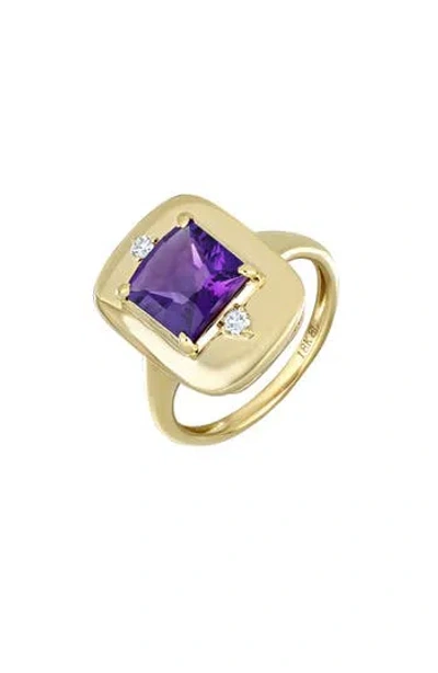 Bony Levy Iris Amethyst & Diamond Statement Ring In Gold