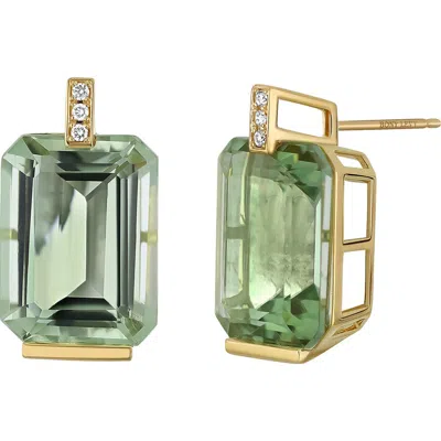 Bony Levy Iris Amethyst & Diamond Stud Earrings In Gold