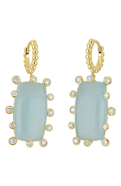 Bony Levy Iris Aquamarine & Diamond Drop Earrings In Gold