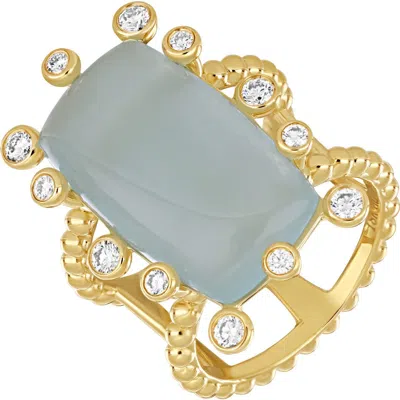 Bony Levy Iris Aquamarine & Diamond Ring In Gold