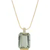 Bony Levy Iris Emerald-cut Amethyst & Diamond Pendant Necklace In Gold