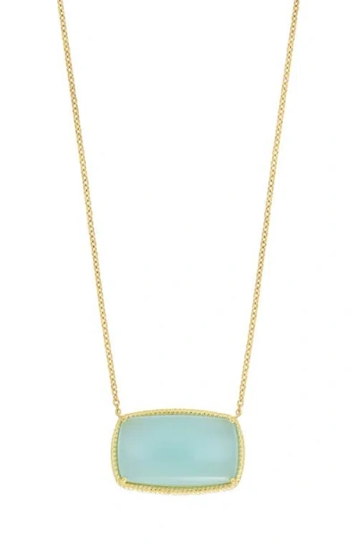 Bony Levy Iris Milky Aquamarine Pendant Necklace In 18k Yellow Gold