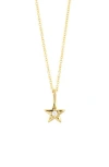 Bony Levy Kids' 18k Gold Single Diamond Star Pendant Necklace In Gold