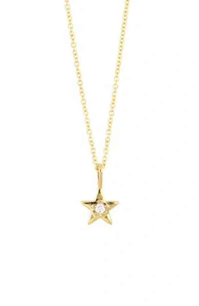 Bony Levy Kids' 18k Gold Single Diamond Star Pendant Necklace