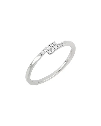 Bony Levy Kiera 18k 0.07 Ct. Tw. Diamond Stackable Ring In Metallic