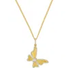 Bony Levy Kiera Diamond Butterfly Medallion Pendant Necklace In Gold