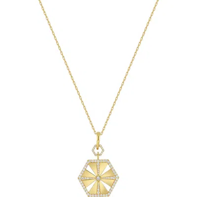 Bony Levy Kiera Diamond Medallion Necklace In Gold