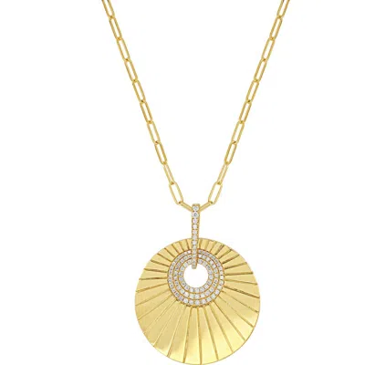 Bony Levy Kiera Diamond Medallion Pendant Necklace In Gold