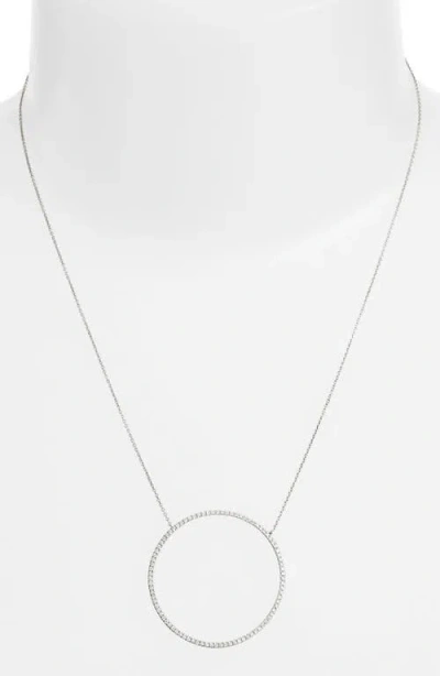 Bony Levy Large Circle Pendant Necklace In Metallic