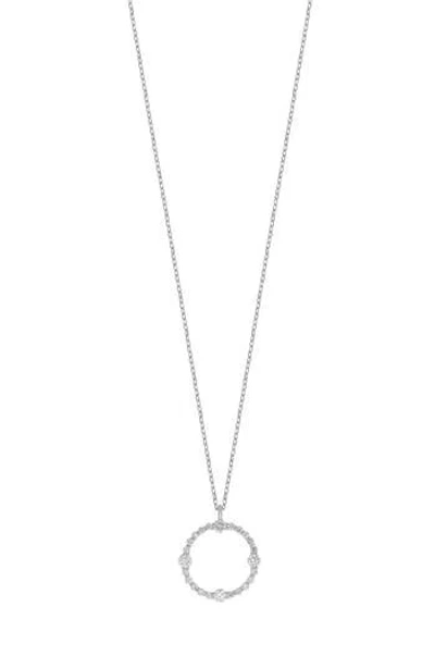 Bony Levy Linea Diamond Circle Pendant Necklace In 18k White Gold