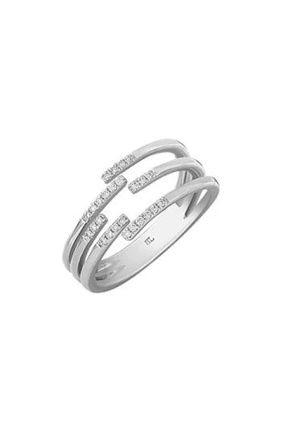 Bony Levy Linea Diamond Multi Row Ring In Silver
