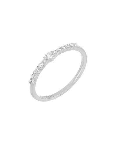 Bony Levy Liora 18k 0.18 Ct. Tw. Diamond Stackable Ring In Metallic