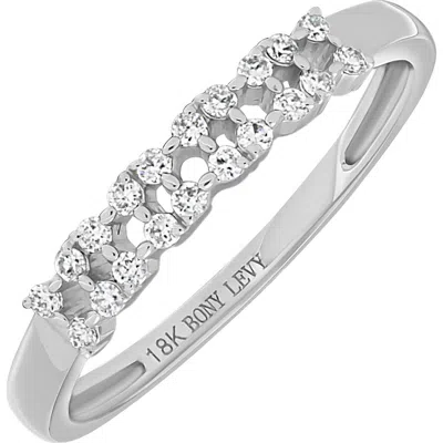Bony Levy Liora 18k White Gold Diamond Stackable Ring In Metallic
