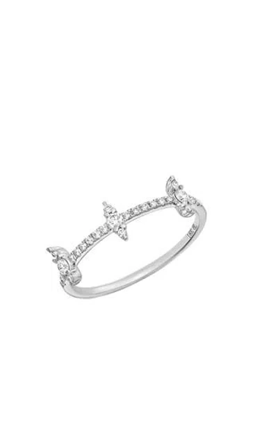 Bony Levy Liora 18k White Gold Diamond Stackable Ring In Silver