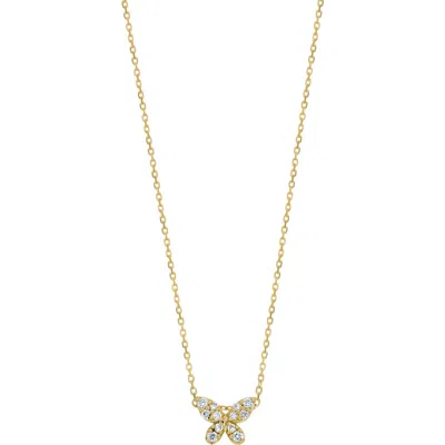 Bony Levy Liora Diamond Butterfly Pendant Necklace In Yellow Gold/diamond