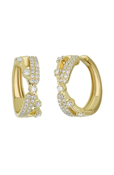 Bony Levy Liora Diamond Crossover Hoop Earrings In Gold