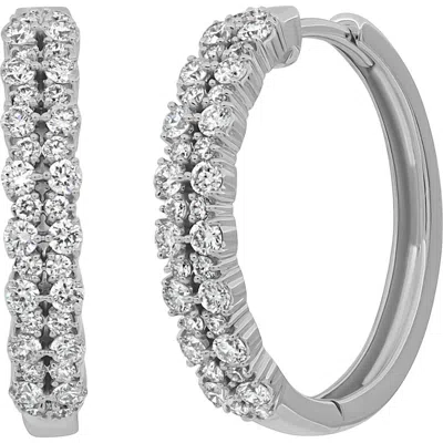 Bony Levy Liora Diamond Hoop Earrings In 18k White Gold