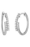 Bony Levy Liora Double Line Hoop Earrings In Metallic