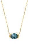 Bony Levy London Blue Topaz Pendant Necklace