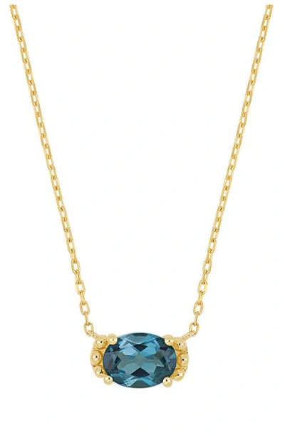 Bony Levy London Blue Topaz Pendant Necklace