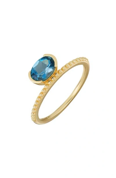Bony Levy Blc London Blue Topaz Ring In Gold