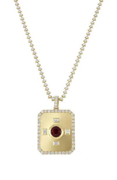 Bony Levy Luxe Ruby & Diamond Pendant Necklace