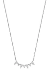 Bony Levy Maya Diamond Curved Bar Pendant Necklace In Silver