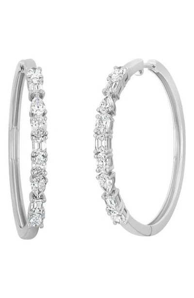 Bony Levy Maya Diamond Hoop Earrings In Silver