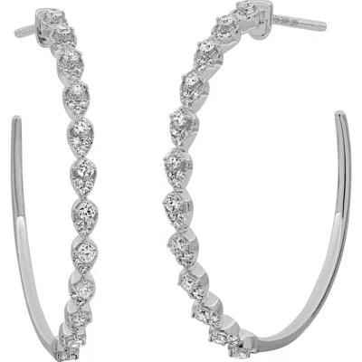 Bony Levy Maya Diamond Hoop Earrings In 18k White Gold
