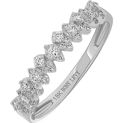 Bony Levy Maya Diamond Stacking Ring In Silver