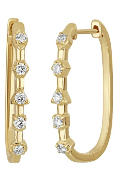 Bony Levy Maya Diamond Station Set Hoop Earrings In Gold