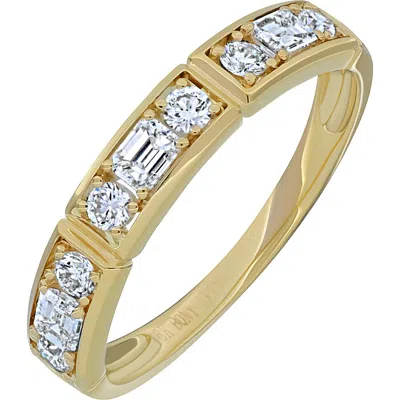 Bony Levy Maya Mixed Diamond Stacking Ring In 18k Yellow Gold