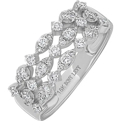 Bony Levy Maya Wide Diamond Band Ring In White