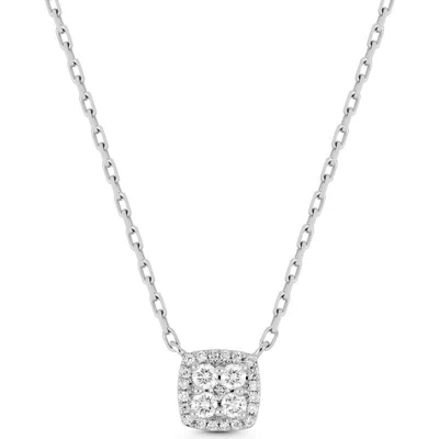 Bony Levy Mika 18k Gold Diamond Square Pendant Necklace In 18k White Gold