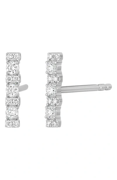 Bony Levy Mika Diamond Bar Stud Earrings In Silver