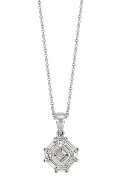 Bony Levy Mika Diamond Circle Pendant Necklace In Metallic