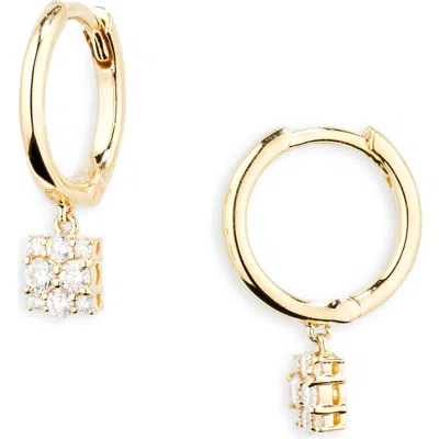 Bony Levy Mika Diamond Drop Huggie Hoop Earrings In 18k Yellow Gold