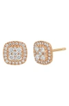 Bony Levy Mika Diamond Halo Stud Earrings In 18k Rose Gold