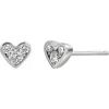 Bony Levy Mika Diamond Heart Stud Earrings In 18k White Gold