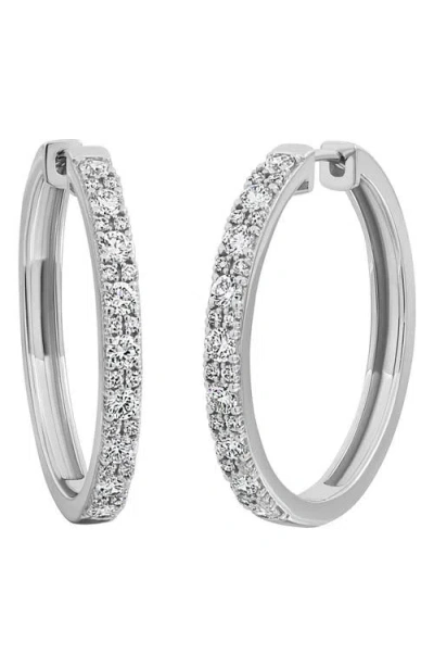 Bony Levy Mika Diamond Hoop Earrings In 18k White Gold