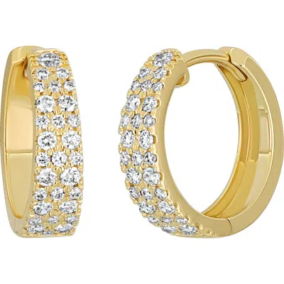 Bony Levy Mika Diamond Hoop Earrings In 18k Yellow Gold