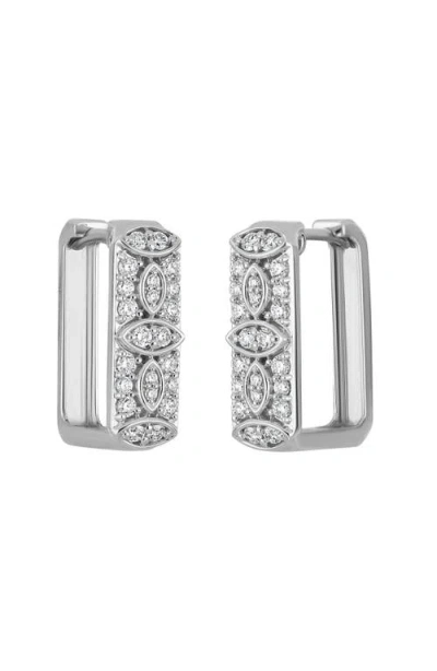 Bony Levy Mika Diamond Square Hoop Earrings In Silver