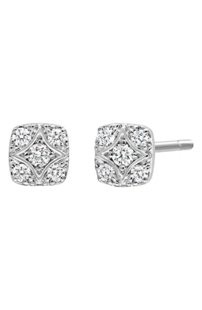Bony Levy Mika Diamond Square Studs Earrings In 18k White Gold