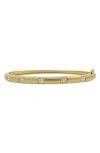 Bony Levy Mika Oval Diamond Cluster Bangle Bracelet In 18k Yellow Gold