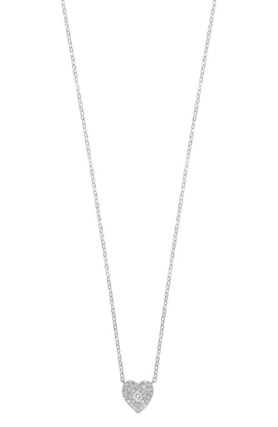 Bony Levy Mika Pavé Diamond Heart Pendant Necklace In 18k White Gold